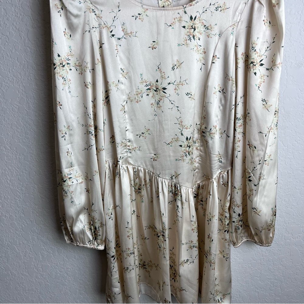 LoveShackFancy Garcia Scoop Neck Button Mini Dress Floral - Picture 7 of 16